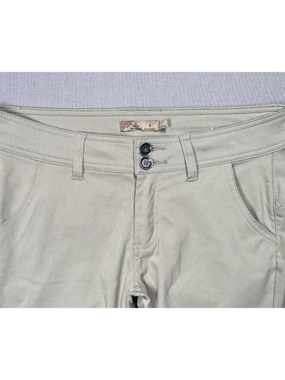 Prana Halle Outdoor Hiking Zion Stretch Roll Up Khaki Pants - Women Size 4 X 32 - Picture 6 of 16